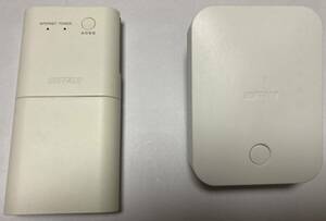 断捨離⑩BUFFALO WiFi中継器WEX-733D＋ポケットルーターWMR-300 セット　ジャンク