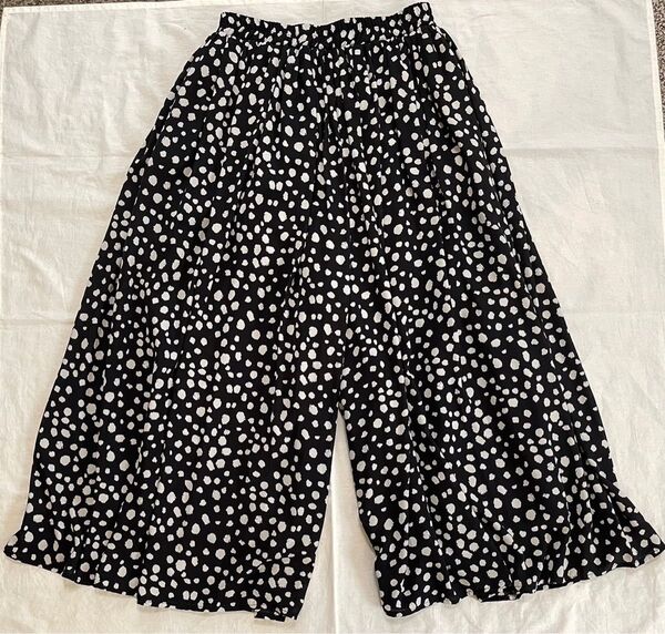 美品 レディース パンツ 楽 夏 silent worth ワイドパンツ 柄
