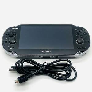 【動作品】SONY PSVITA Playstation/Wi-Fiモデル/PCH-1000/新品 充電ケーブル 付き/プレイステーションヴィータ ソニー/黒 ブラック