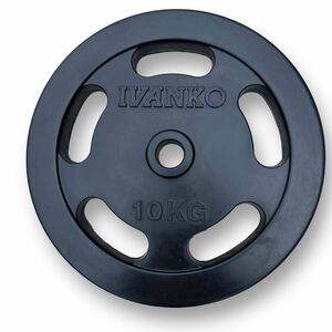 イヴァンコ IVANKO ラバープレート 10kg/ダンベル バーベル ベンチプレス/穴径約29mm/a