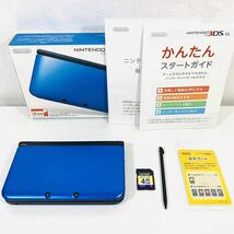 美品 ニンテンドー3DSLL ブルー ブラック 任天堂 Nintendo 3DSLL 本体_画像1