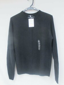 ○ 未使用タグ付き UNIQLO ユニクロ 3Dカシミヤクルーネックセーター（長袖）Lサイズ ブラック系 251-461079 レディース