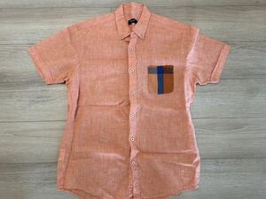 BLACKLABEL рубашка с коротким рукавом L размер orange 