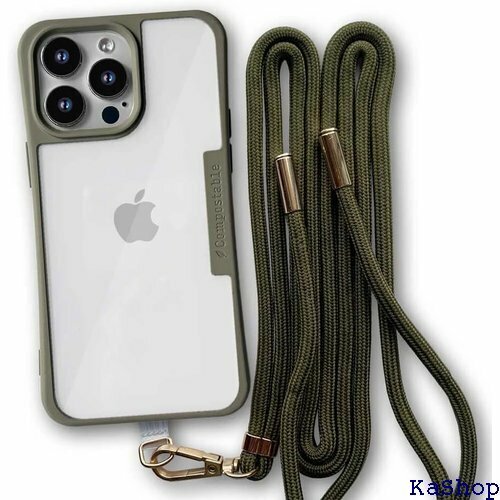 AnglersLife コンポスケース iPhone1 スマホショルダー アイフォン 14 カバー モスグリーン 659