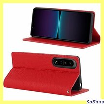 Xperia 1 IV ケース手帳型 SO-51C S ラップ付 ヘッドフォンケーブル 耐衝撃 6色選択 レッド 555_画像3