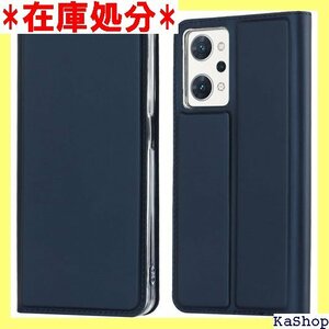 For OPPO Reno7 A ケース 手帳型 OP reno9a 携帯カバー スマホケース 耐衝撃 ブルー 1115