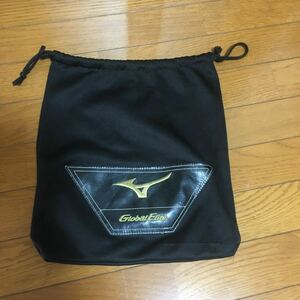 Mizuno ミズノ グローバルエリート 軟式　野球 グローブ　袋のみ ブラック 黒 中古 送料 230円