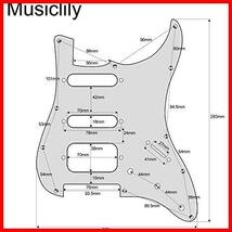 【限定商品！あと僅か】 ★茶べっ甲★ HSS ラウンドコーナー USA/メキシコストラトキャスターギター用ピックガード 11穴 Pro Musiclily_画像2