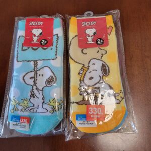 O859 SNOOPY スヌーピー　のびのびソックス　靴下　2P　2セット 