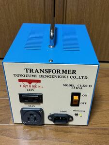 TOYOZUMI..KD-1500U transformer 100V=220V outlet exchange abroad audio and so on 