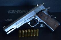 [未発火] マルシン M1911A1 ガバメント ニッケル フィニッシュ シルバー メッキ モデルガン SPG 検 mgc wa_画像1