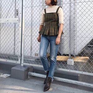 ERIC JW STEP HEM STRAIGHT デニム ジーンズ カットオフ スライ SLY 23inc 23インチ XS