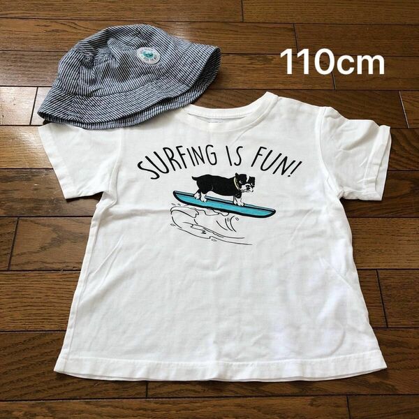 110cm THE SHOP TK 半袖Tシャツ　H&M ハット　帽子　セット