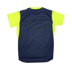 新品 Lサイズ ミズノ 切替 プラクティス シャツ Tシャツ グリーン イエロー Tシャツ MIZUNO U2JA040137 スポーツ ジム ウェア トレーニングの画像2