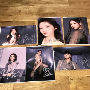 NMIXX* Korea 1st single [AD MARE] steel photograph (KG size )6 pieces set * autograph autograph 