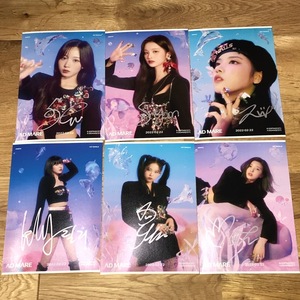 NMIXX* Korea 1st single [AD MARE] steel photograph (KG size )6 pieces set * autograph autograph ①