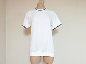  gym uniform gym uniform * junior high school high school * short sleeves T-shirt *MIZUNO Mizuno *82HT-6535* white × green *O size * unused 