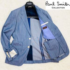 ★極上♪ シルク素材【超美品】 Paul Smith ポールスミス ハイクオリティーブランド COLLECTION ☆春・夏通気性抜群 メランジ ジャケット