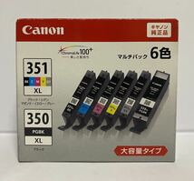 ★内袋未開封　Canon キャノン純正品　インクカートリッジ　BCI-351XL+BCI-350XL 6色マルチパック　大容量タイプ　今年の3月期限切れ_画像1