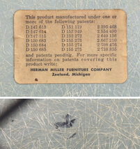 ①1957-1959年 Charles and Ray Eames DSR Herman Miller オリジナル サイドシェルチェア エッフェルベース ビンテージ_画像7