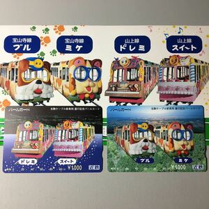 近鉄/未使用・記念カードー「生駒ケーブル新車両　運行記念」パールカード(台紙付/スルッとKANSAI)