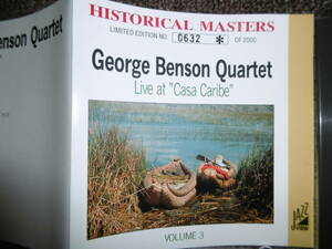 貴重廃盤 George Benson Quartet After Hours - Live at Casa Caribe VOL 3 激レア盤 limited edition no 2000/0632 