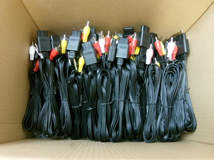 *SFC N64 GC interchangeable AV cable . together large amount 50 pcs set * Super Famicom Game Cube Nintendo Nintendo 64 Ob2