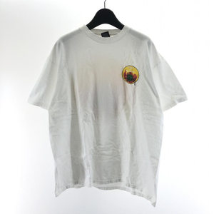 【中古】STUSSY STUSSY RECOADS Tシャツ サイズL ホワイト ▲汚れ有 ステューシー[240017624483]