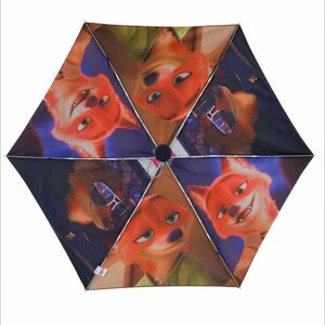ディズニーストア ズートピア ニック 晴雨兼用 折りたたみ傘 ポーチ付き 日傘