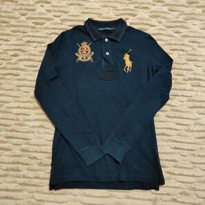 ラルフローレン ポロシャツ 長袖ポロシャツ POLO RALPH LAUREN ビッグポニー 刺繍 古着 長袖