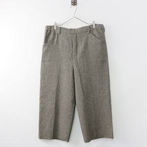 美品 定価51700円 2022AW サンシー SUNSEA MIX 千鳥 WIDE PANTS 格子柄シルクウールワイドパンツ 3【2400013855099】