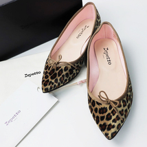 レペット repetto ブリジット brigitte レオパード バレエシューズ 38/ベージュ フラット ポインテッドトゥ【2400013855051】_画像1