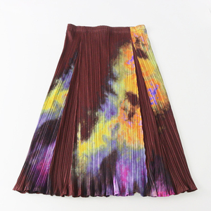 美品 2006 プリーツプリーズ イッセイミヤケ PLEATS PLEASE Dyed Gradation Skirt タイダイグラデーション スカート 5//【2400013868709】