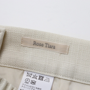 大きいサイズ ローズティアラ Rose Tiara 線刺繍フレアスカート 46/オフホワイト ボトムス【2400013871648】の画像9