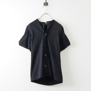  Junya Watanabe JUNYA WATANABE Comme des Garcons gya The - sleeve cotton blouse * black black cut and sewn material [2400030067062]