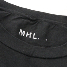 2020SS エムエイチエル マーガレットハウエル MHL GARMENT DYE BASIC JERSEY コットンジャージーTシャツ 2/ブラック【2400013873192】_画像6