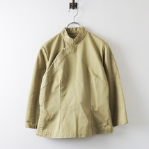 AD2004 ローブドシャンブル コムデギャルソン robe de chambre COMME des GARCONS コットンチャイナブラウス L/ベージュ【2400013878272】_画像1