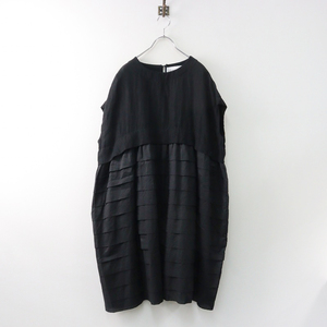  Hsu Hsu Hsu comfort Si-Si-Si comfort cotton linen switch tia-do wide tunic / black [2400013879323]