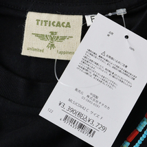 新品 チチカカ TITICACA ビーズネックレス転写 半袖Tシャツ F/ブラック TEE トップス カットソー【2400013878401】_画像6