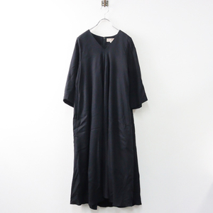  Adieu Tristesse ryuksADIEU TRISTESSE LUXE V шея flair One-piece 38/ черный шерсть платье [2400013877893]