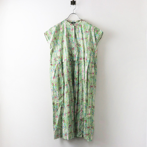  beautiful goods 2023SS marble shudomarble SUD bright person . switch tuck One-piece / green cotton dress flair [2400013892100]