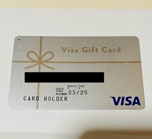 【送料無料】VISA ギフトカード 10,000円分 未使用 有効期限 2025年3月まで