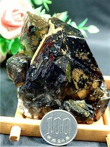 AAA級【魔除け】◆天然モリオン(黒水晶）原石 178C3-18C04b