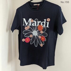 マルディメクルディ Mardi Mercredi Tシャツ ネイビー×ホワイト