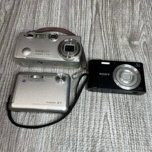 SONY ソニー Cyber-Shot DSC-W800 KONICA MINOLTA DiMAGE X1 / F100 3台まとめて コンパクトデジタルカメラ 