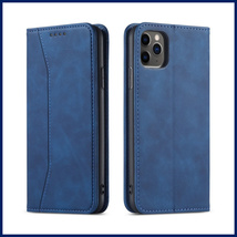 iPhone13 アイフォン 手帳型 スマホ カバー ケース レザー ポケット シンプル ブルー_画像2