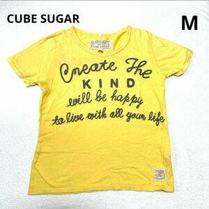 CUBE SUGAR 半袖Tシャツ　M 黄色