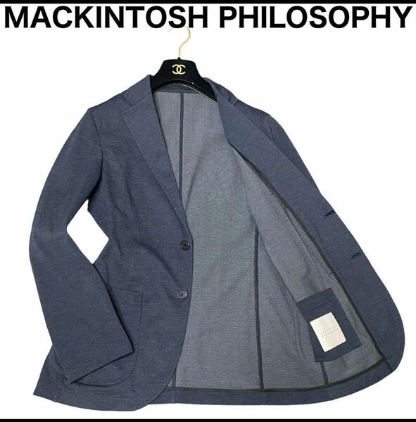 MACKINTOSH PHILOSOPHY マッキントッシュフィロソフィー アンコンジャケット テーラード　ブレザー 春夏 2B ストレッチ ネイビー 38サイズ