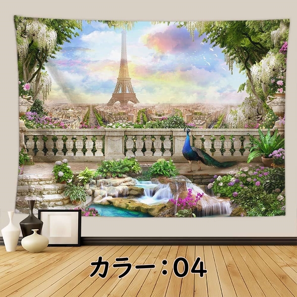 タペストリー 壁掛け 海 大判 布ポスター おしゃれ 背景布 リアル 絵画 癒し 風景 模様替え 引っ越し 目隠し　150×130CM デザイン04