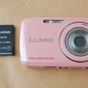 【即決】美品 Panasonic 超コンパクト・デジタルカメラ LUMIX DMC-S1 ピンク 光学4倍ズーム バッテリー付属 送料230円~の画像7